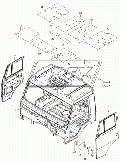 6520-5000020 Кабина КАМАЗ